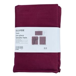 IKEA ULLVIDE Deep Red Twin Sheet Set